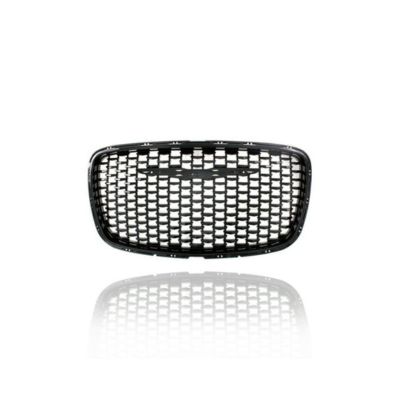 Grille - Compatible/Replacement for '15-22 Chrysler 300 Sedan - Chrome/Black, With Emblem Provision - 5SW18DX8AE