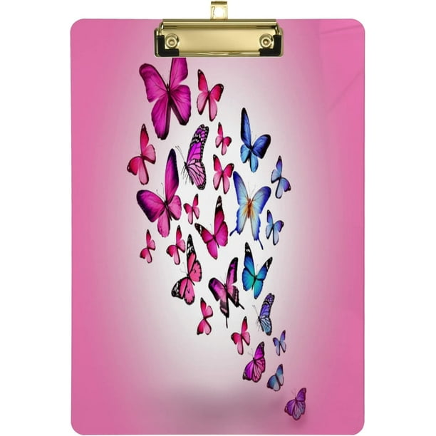 POGLIP Butterfly Drawing Flying Clipboard Hardboard Wood Nursing Clip
