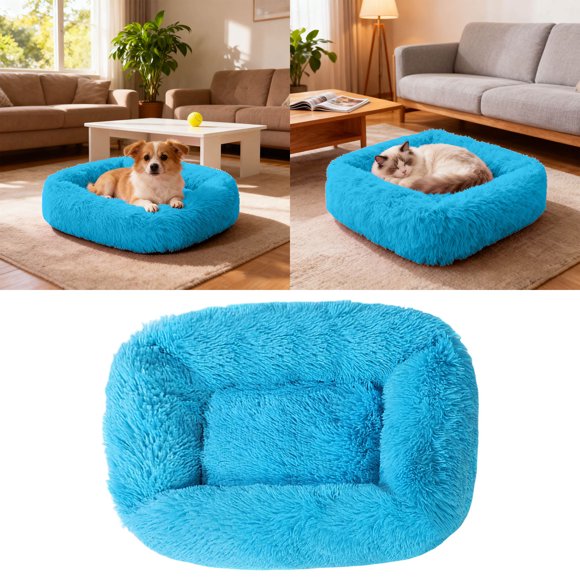 Pet Calming Cat and Dog Bed Comfort Cushion Self-Warming Cozy Indoor Outdoor Washable Pet Bed for
