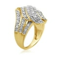 thumbnail image 2 of 1 Carat T.W. White Diamond Yellow Plating over Sterling Silver Bypass Ring, 2 of 2