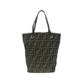 thumbnail image 2 of Pre-Owned FENDI Zucca handbag in brown canvas and leather with silver hardware, model... (Good), 2 of 10