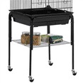 thumbnail image 4 of Yaheetech 53.5-inch Open Top Metal Bird Cage with Detachable Rolling Stand, Black, 4 of 9