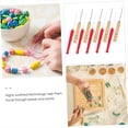 thumbnail image 4 of 1 Juego de Punzón Ergonómico para Cuentas, Kit de Agujas Reutilizables para el Hogar con Aguja de Crochet Resistente para Hacer Joyas., 4 of 5