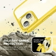 thumbnail image 6 of Compatible with iPhone 15 Plus Case, with Built-in 9H Tempered Glass Screen Protector + 2X Camera Lens Protector, Dustproof Cover Designed Full Body Rugged Shockproof Phone Case 6.7", Yellow, 6 of 14