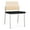 Natural, variant on Avon Reception Armless Chair UPH Seat HPL Back / Silver Steel / Mahogany / Black