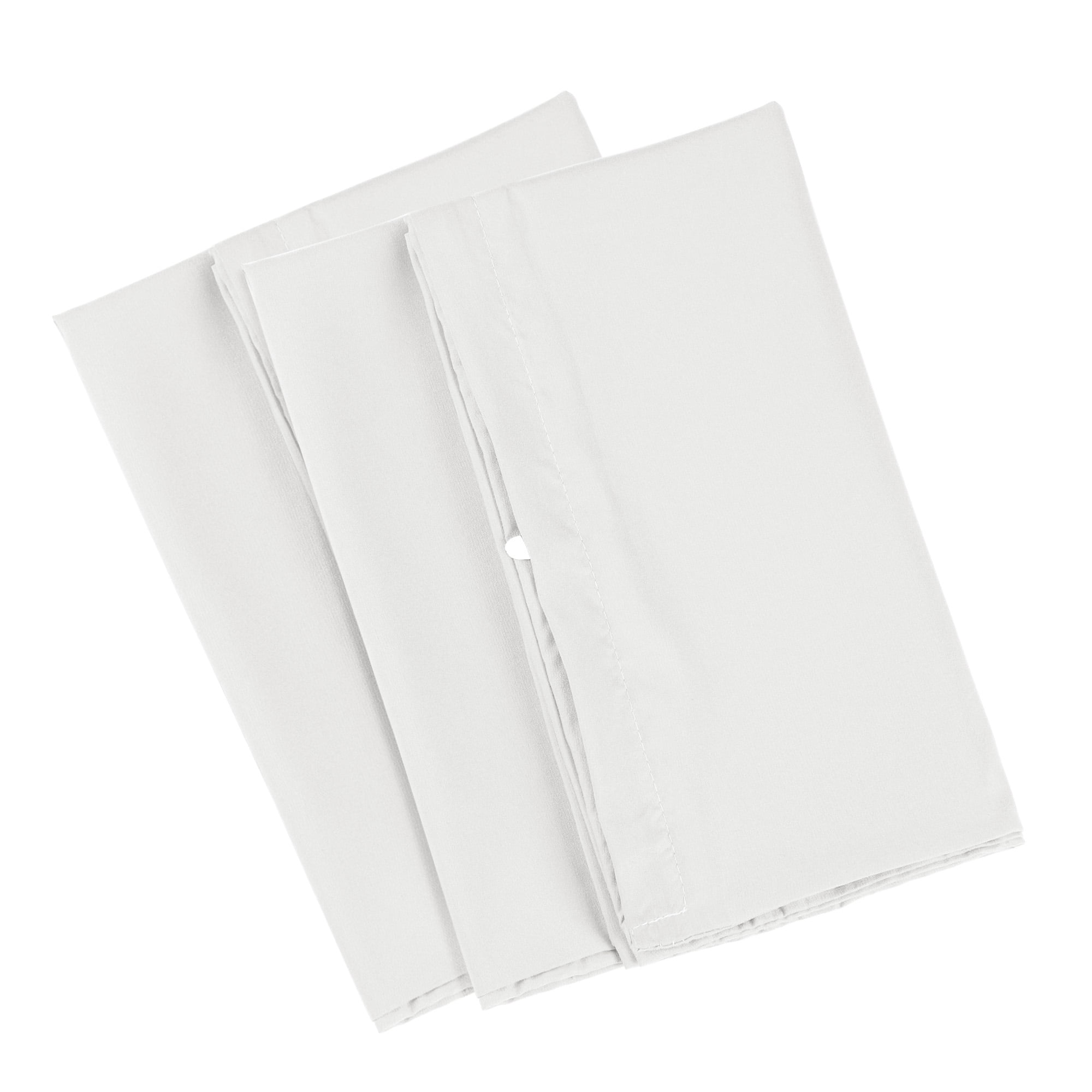 Unique Bargains 2-Piece 1800D Microfiber Solid Pillowcases White Travel