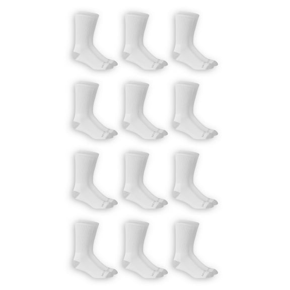 Fruit Of The Loom Dual Defense Men's Crew Socks, 12 Pack