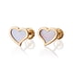 thumbnail image 3 of Aretes de oro 14k GIALLO Broquel Corazón nube de oro amarillo brillante y madre perla, 3 of 4
