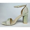 thumbnail image 3 of Ferwind Women's Sandals Glittering Studded Chunky High Heels Female Adult Light Green 11, 3 of 9