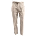 thumbnail image 4 of HBDesign Mens Herringbone Cotton Blend Dress Pants Slim Fit Cuffed Fall Winter Trousers, 4 of 7