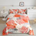 thumbnail image 2 of Castle Fairy Watercolor Smudge King Size Comforter Sets 3pcs,Abstract Graffiti Splash Comforters King Size,Coral Pink Gray,Reversible,1 Comforter and 2 Pillowcases, 2 of 6