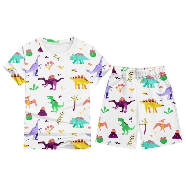 Ensemble de Pyjamas pour Filles Tout-Petits, Chandail à Col Rond avec Dessin Animé, Vêtements de Nuit pour Filles 2-3 Ans