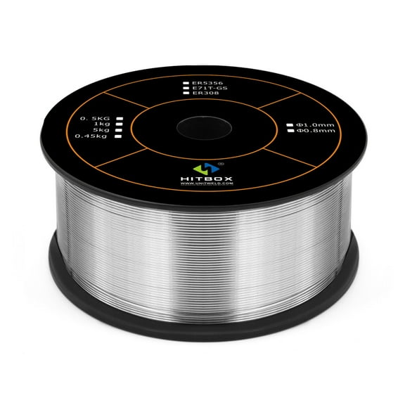 HITBOX Flux Core Self-shielded Mig E71T-GS Welding Wire Spool, 2lb, .030" Diameter, 1 Piece