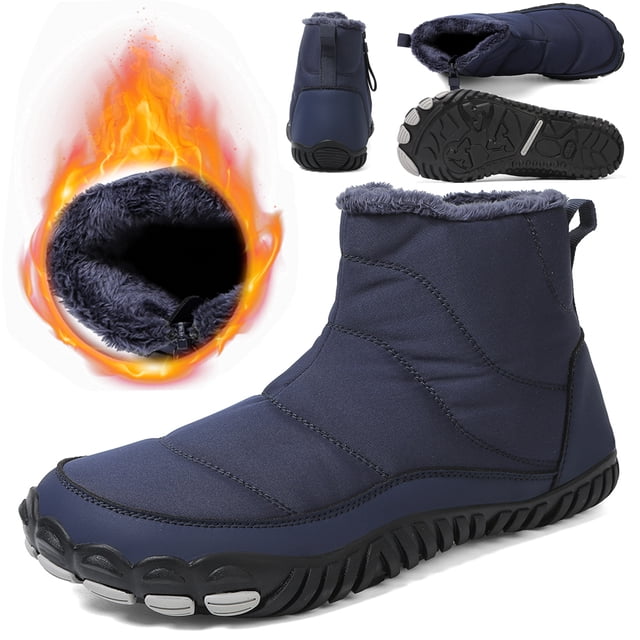 Botas Informales Tobillo Nieve Invierno Sin Deslizamiento para Escalada (oscuro 38) Azul