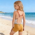thumbnail image 5 of oqasdz Girls One Piece Swimsuits U Neck Sleeveless Rash Guard Stylish Print Bathing Suit for Kids Youth Swimming Casual Vacation, 5 of 5