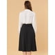 thumbnail image 5 of INSPIRE CHIC Falda Midi De Lunares Vintage Con Cremallera En La Cintura Elástica Para Mujer Negro XS, 5 of 6