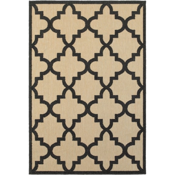 Oriental Weavers Cayman Area Rug 660N9 Sand Lattice Curves 6' 7" x 9' 6" Rectangle