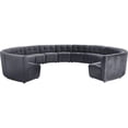 thumbnail image 1 of Meridian Furniture Limitless Gray Velvet Modular 13 Piece Sectional, 1 of 7