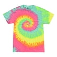 thumbnail image 2 of Colortone Tie Dye T-Shirts Rainbow Adult Sizes, Men 100% Cotton, 2 of 3