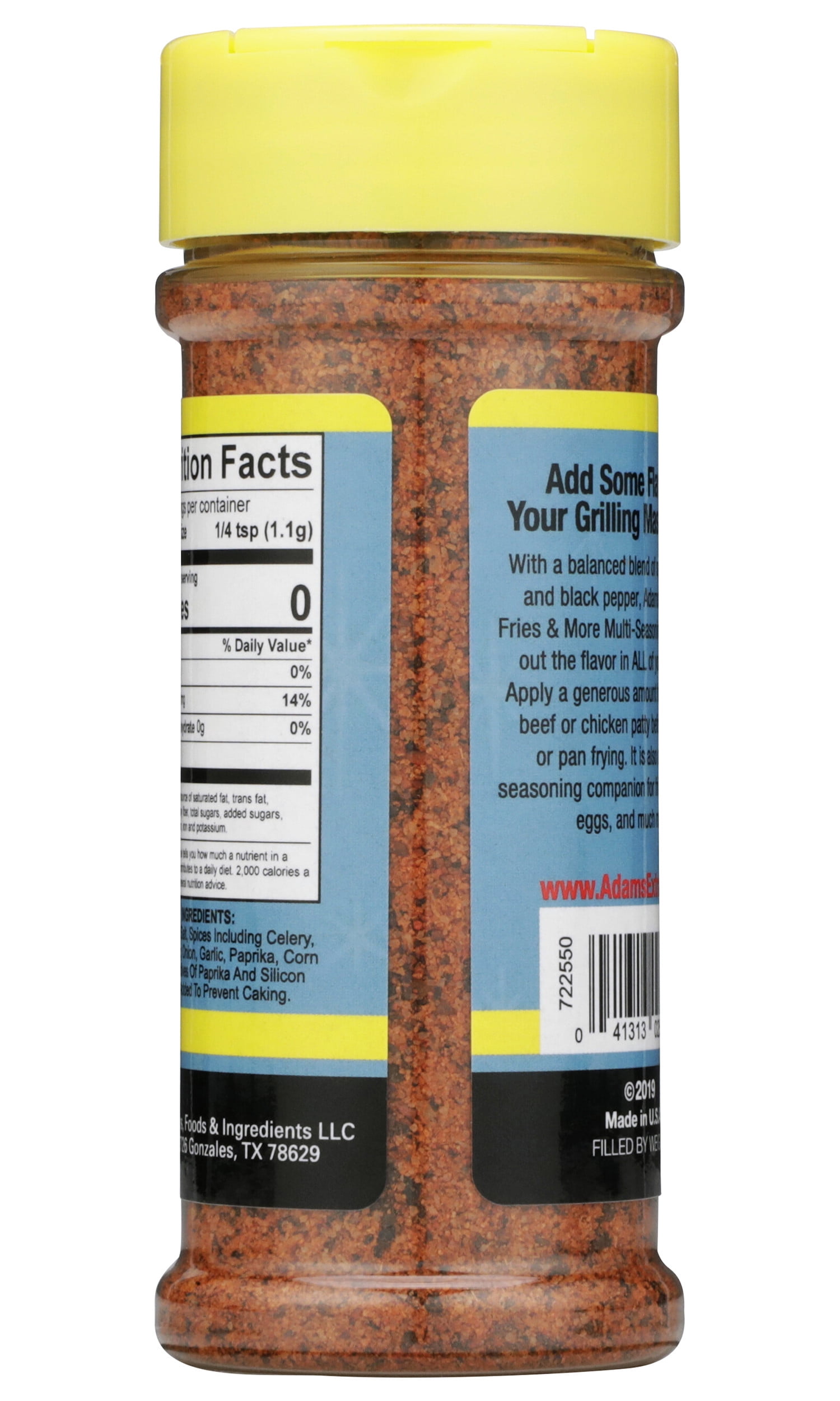 (3 pack) Adams Burgers, Fries & More Multi-Seasoning, 5.54 oz