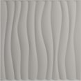 thumbnail image 5 of Ekena Millwork 19 5/8"W x 19 5/8"H Shoreline EnduraWall Decorative 3D Wall Panel, Universal Metallic Carbon Mist (Covers 2.67 Sq. Ft.), 5 of 6