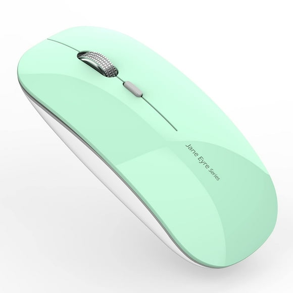 Ratón inalámbrico Uciefy Q5 Slim recargable de 2,4 G, color verde menta