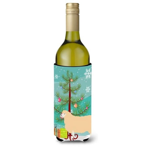 English Leicester Longwool Sheep Christmas Wine Bottle Hugger