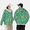 thumbnail image 4 of Daiia Funny Animals in Jungle UPF 50+ Sun Protection Hoodie Jacket Lightweight Long Sleeve Sun Shirt for Women Men with Pocket Hiking Outdoor-X-Large, 4 of 7