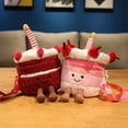 thumbnail image 5 of Creative Pink Cherry Cake Backpack Cream Fruit Cake Plush Bag Toy Simulation Kids Baby Birthday Cake Doll Gifts Home Decoration, 5 of 19