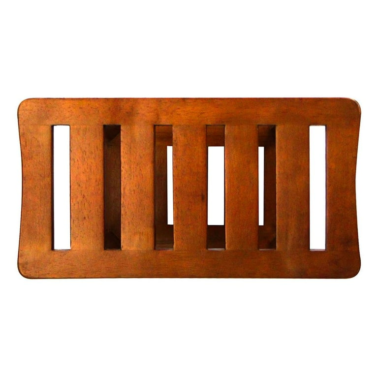 19.01 in. D x 11.02 in. W Solid Wood Spa Shower Bench with Storage Shelf in Teak 19.01 in. D x 11.02 in. W Solid Wood Spa Shower Bench with Storage Shelf in Teak