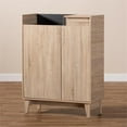 thumbnail image 4 of Bowery Hill Two-Tone Oak Brown and Dark Gray Shoe Cabinet, 4 of 10