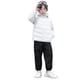 thumbnail image 1 of Parkas de manga larga para niños de talla mediana y grande, chaqueta de plumón ligera unisex de invierno, color liso, con capucha, resistente al viento y cálida, abrigo de invierno blanco de estilo co, 1 of 8