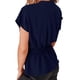 thumbnail image 3 of Blusa de color puro Ticfox con botones para mujer estilo kimono holgada, 3 of 5