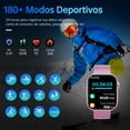 thumbnail image 4 of STA Smart Watch, 180+ Modos de Ejercicio, 2.01 pulgadas Fitness Tracker con Bluetooth Calling, Rosa, 4 of 7