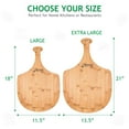 thumbnail image 3 of Frederica Trading Bamboo Pizza Peel Paddle | Wooden Pizza Paddle for Baking Pizza, Bread, Fruits & Vegetables | Pizza Cutting Board with Handle, Wooden Pizza Peel for Home & Oven - LG Size, 3 of 8