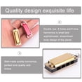 thumbnail image 1 of SHOWERORO 2pcs Harmonica Double Row Tone Musical Instrument For Beginners Educational Music Red Golden, 1 of 6