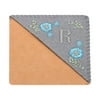 Uxcell Embroidered Corner Bookmark Cute Flower Stitched Triangle Book Page Mark for Book Lover Teacher Grey Letter R