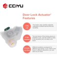 thumbnail image 2 of CCIYU Front Left Door Lock Actuators Door Latch Replacement Fits for 2000-2018 for Infiniti G35 I30 I35 350Z GT-R for Maxima Sentra X-Trail 759-216 80553AA21A, 2 of 3