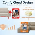 thumbnail image 5 of ODUWA Corduroy Left Facing Corduroy Deep Seat and No Assembly Required Sectional Sofas with Throw Pillow, Beige, 5 of 5