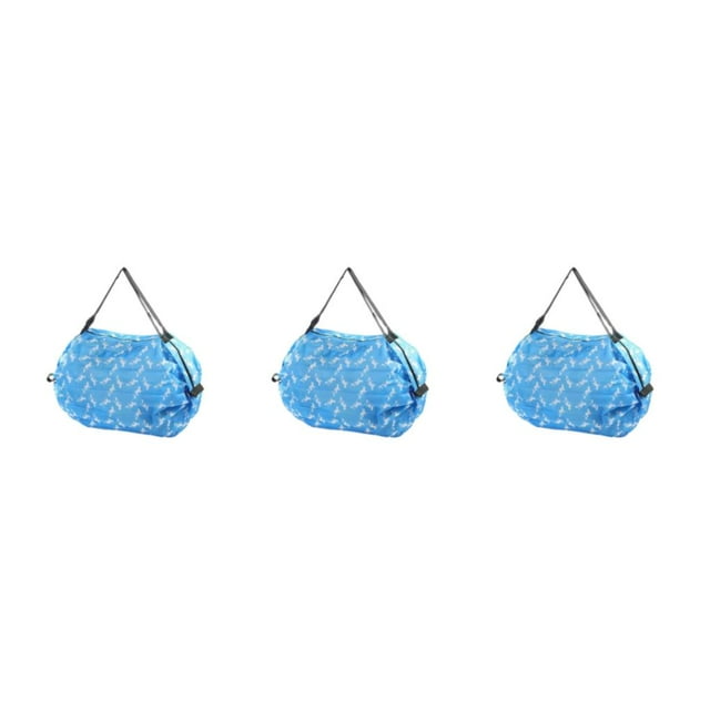 Youkk Foldable Storage Bag Convenient Travel Companion Reusable Foldable Storage Bags blue puppy 3Set