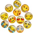 thumbnail image 1 of Magnetic Emojis, 12 Pack 3D Glass Smiley Emoji Fridge Magnets for Refrigerator and Whiteboard (1.18 inches), 1 of 4
