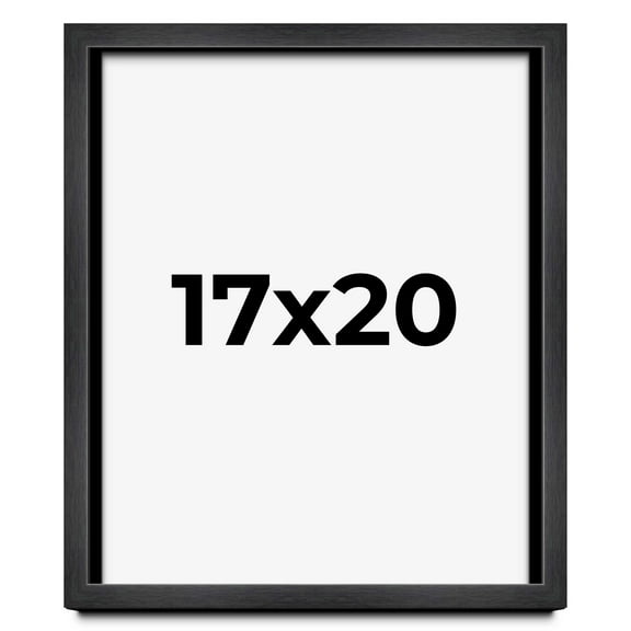 17x20 Shadow Box Frame Grey Charcoal Black | 0.875 Inches Deep | Solid Wood Shadowbox Display Frame