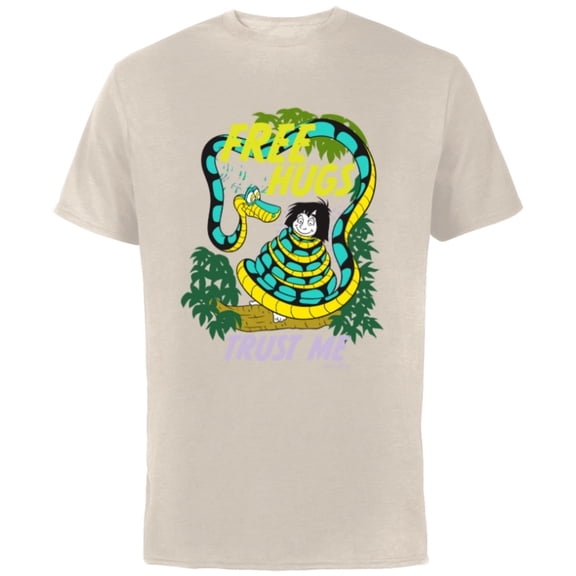 Disney The Jungle Book Free Hugs Trust Me - Short Sleeve Cotton T-Shirt for Adults - Customized-Natural