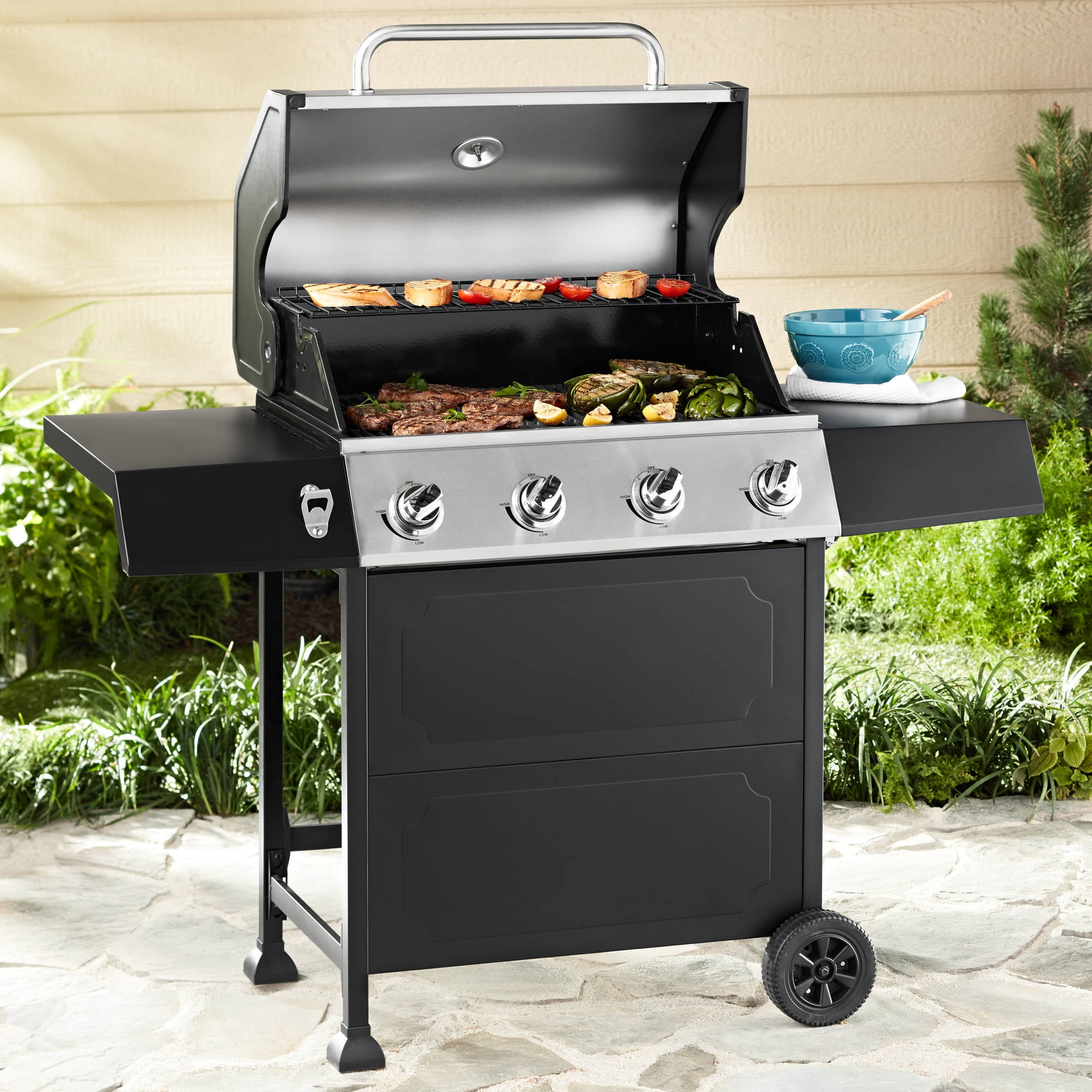 Gas Grill 4 Burner BBQ Backyard Patio Stainless Steel ...