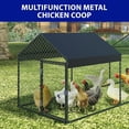 thumbnail image 6 of Large Metal Chicken Coop,120" x40x40 Heavy Duty Walk-in Chicken Runs with Waterproof and Anti-Uv Cover,Portable Poultry Cage Hen House Outdoor Backyard Farm Playpen Exercise Pen for Rabbit Duck, 6 of 8