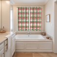 thumbnail image 3 of Curtains 63 Inch Length 2 Panels, Green Red Checkered Grommets Window Treatment Curtain, Farmhouse Christmas Winter Striped Thermal Curtains Drapes for Living Room/Bathroom, 3 of 9