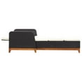 thumbnail image 5 of vidaXL Sun Lounger Poly Rattan and Solid Acacia Wood Black, 5 of 8