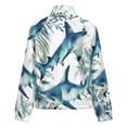 thumbnail image 6 of Jackets for Women Winter Coat Jackets Flannel Stand Collar Jacket(Leaves With Hammerhead Shark,Size:S-4XL), 6 of 7