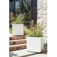 thumbnail image 3 of Veradek Block Series Cube Medium Plastic Planter - White, 3 of 13