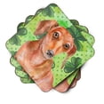 thumbnail image 2 of Red Dachshund St Patricks Foam Coaster Set of 4 Green, 2 of 3
